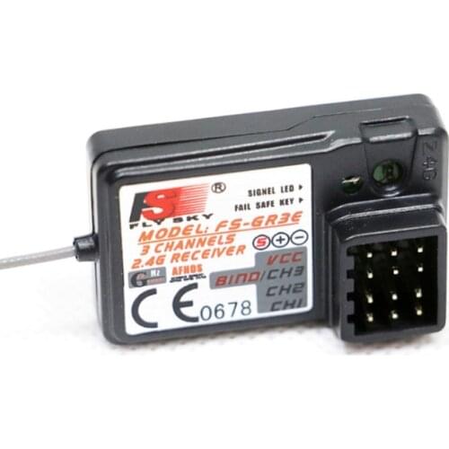 Flysky FS-GR3E 3 Channel 2.4G GR3E Receiver with Failsafe GT3B GR3C Upgrade for RC Car Truck Boat GT3 GT2 Transmitter