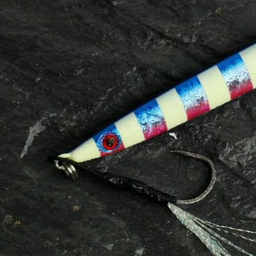 Fishing Lure Bait Luminous Slide Rod Jigging Rigged Fishing Lure Metal Sea Fishing Accessories