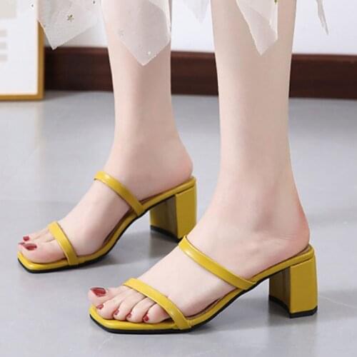 Women shoes heels sandals summer outdoor ladies Lightweight Breathable casual shoes Female fashion Black white slipper women