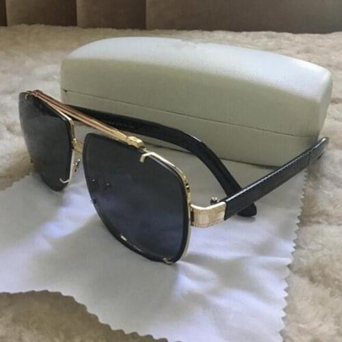 KAPELUS sunglasses designer New man square metal sunglasses Contains white leather boxes Fashionable sunglasses for women