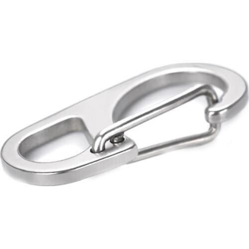 Stainless Steel Buckle D3S Buckle Mini Buckle Simple Mini Spring keychain Camping Gadget Buckle Portable Mini V3V9