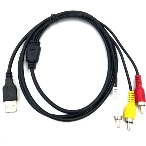 USB to 3RCA Cable 1.5m USB Male to 3 RCA Male Jack Splitter Audio Video AV Composite Adapter Cable for TV/Mac/PC