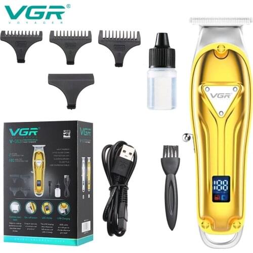 VGR V-063 LED display Hair Clipper Machine Barber Shop Professional Hair Trimmer Electric Beard Hair Cutter Razor Salon Shaver