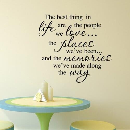 Best life vinyl quote wall decal home decor living room bedroom diy art mural removable wall stickers