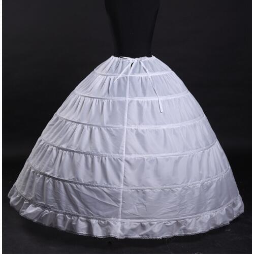 Womens Petticoat Skirt Puffy Ball Gown Slips 6 Hoop Crinoline Underskirt for Prom Wedding Dress
