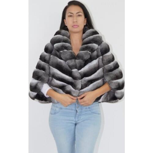 Women Coat Winter Real Rex Rabbit Fur Jacket Fashion Cropped Fur Overcoat Plus Size Coat Customized