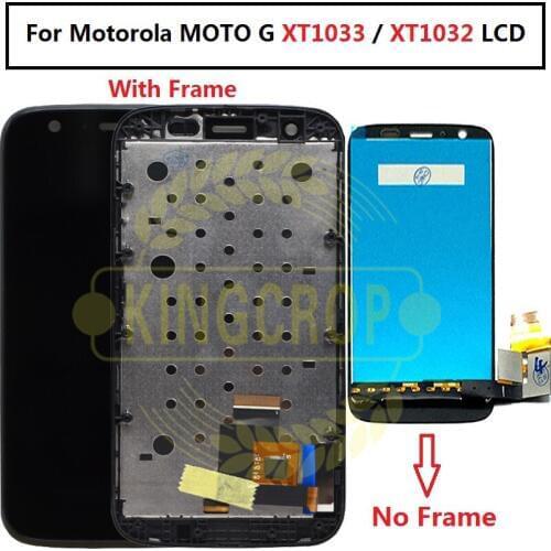 For Motorola MOTO G XT1033 XT1032 LCD Screen Display with Touch Screen Digitizer Black For moto G lcd with frame