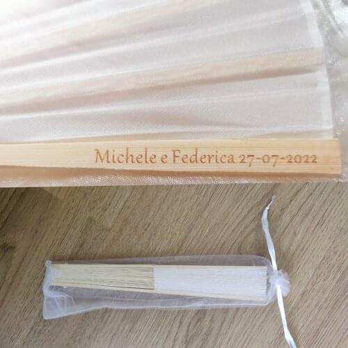 10pcs Personalized Engrave Wedding Favor Silk Fan Customized Bride & Grooms Name Cloth Hand Fan Party Wedding Gift