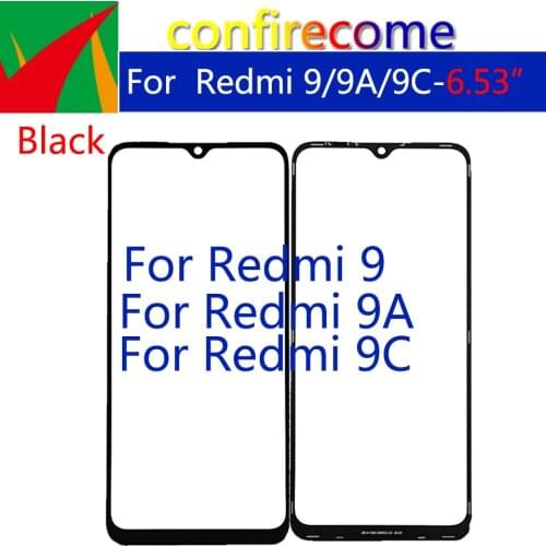 10Pcs\Lot For Xiaomi Redmi 9 9A 9C LCD Front Touch Screen Panel Glass Outer Lens Replacement