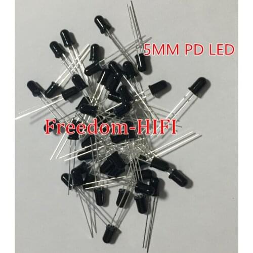 100pcs LED 5mm 940nm IR Infrared Receiving Diode Round Tube Black Light Lamp Receiver 5MM led IR/PT/PD diodes