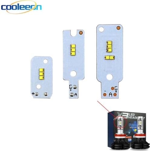 2pcs/lot X3 Car Headlight Chip LED H1 H3 H7 H11 9005 9006 9012 9004 9013 H4 25W ZES LED Beads for X3 Auto Headlamp Light Bulbs