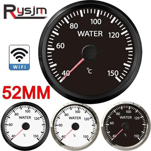 52mm Car Racing Modification Water Temperature Gauge Meter Wifi Car Temperature Clock Support Mobile Phone WiFi Connection