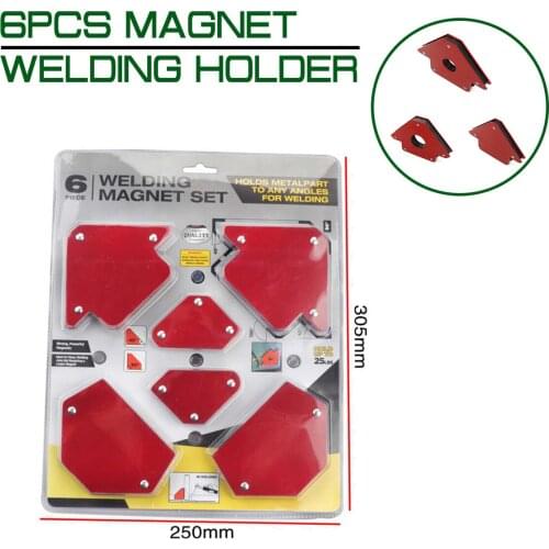 6pcs Magnet Welding Holder Arrow Multi-angle Magnetic Clamp for Welding Magnet 2x 50lbs 2x 25lbs 2x 75lbs Mig Tools