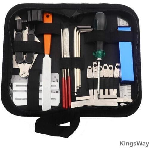 Guitar Tool Kit Repairing Guitar Maintenance Tools String Organizer Gauge Measuring Tool Hex Wrench Set Instrument Tools Suits