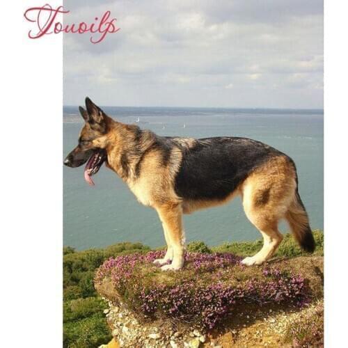 TOUOILP DIY Full German Shepherd Diamond painting patterns bead Cross Stitch Rhinestone Embroidery Mosaic Hindu god,decor home