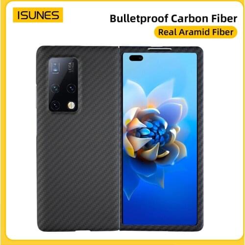 Pure Carbon Fiber Aramid For Huawei Mate X2 Case Ultra Thin Lens Protection Ultra-light Luxury Business High-end Phone Cover