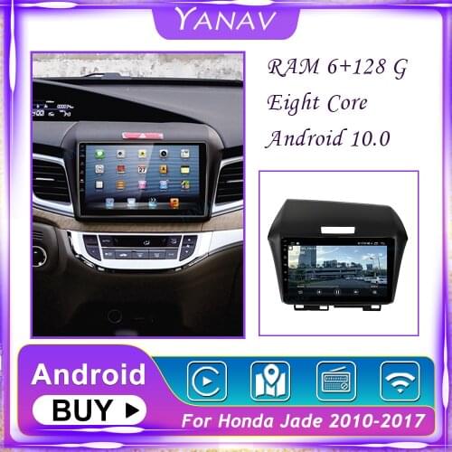 128G Android 2 Din Car Radio For Honda Jade 2010-2017 GPS Navigation Stereo Receiver Audio Multimedia MP3 Player Touch HD Screen