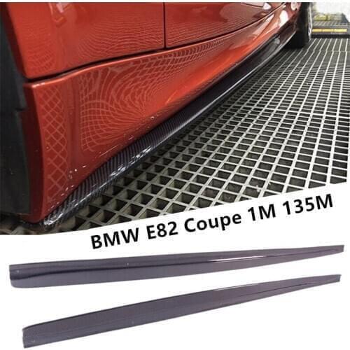 For BMW E82 Coupe 1M 135M 2007-2017 Carbon Fiber Side Skirt Lip Spoiler Car Diffuser Accessories