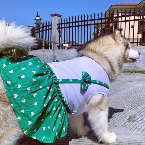 Large Big Dog Clothes Summer Small Dog Dress Pet Clothing Skirt Poodle Yorkshire Schnauzer Corgi Husky Golden Retriever Costume
