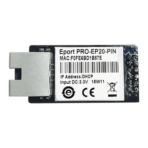 CE Eport Pro EP20-Pin Linux Network Server Port TTL Serial to Ethernet Embedded Module DHCP 3.3V TCP IP Telnet