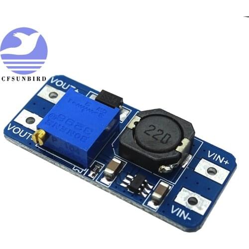 CFsunbird 2 pcs MT3608 2A Max DC-DC Step Up Power Module Booster Power Module