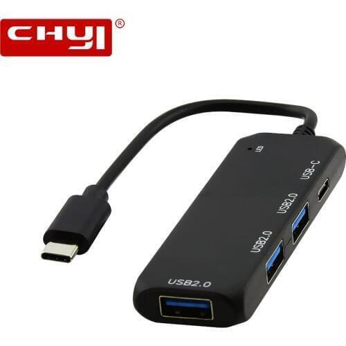 CHYI 4 Port USB-C To Type C 3.1 Hubs 2.0 Multi Ports Portable Hub USB Splitter Mini Computer Accossories For Computer Macbook