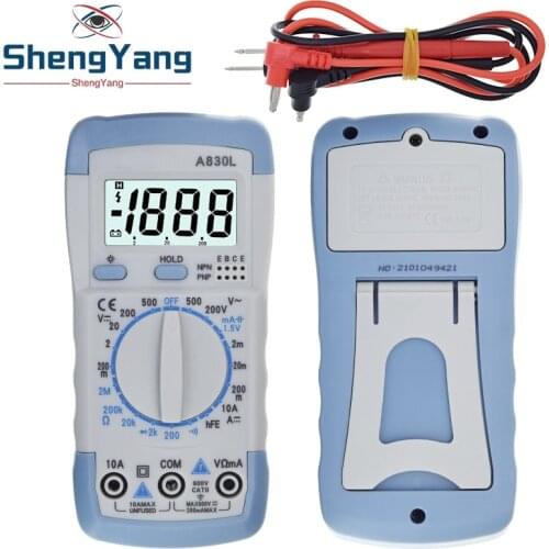 A830L LCD Digital Multimeter DC AC Voltage Diode Freguency Multitester Volt Tester Test Current