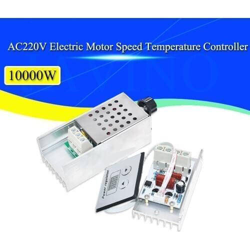 AC 220V 10000W SCR Digital Control Electronic Voltage Regulator Speed Control Dimmer Thermostat + Digital Meters Power Supply