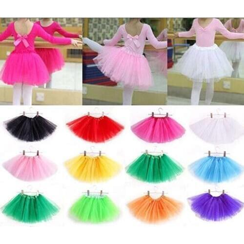 Baby Kid Girl Cute Fluffy Tulle Pettiskirt Tutus Skirt Ballet Dance Costume