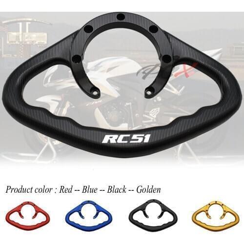 For Honda RC51 All Years Motorcycle Passenger Handgrips Hand Grip Tank Grab Bar Handle Armrest LOGO RC51