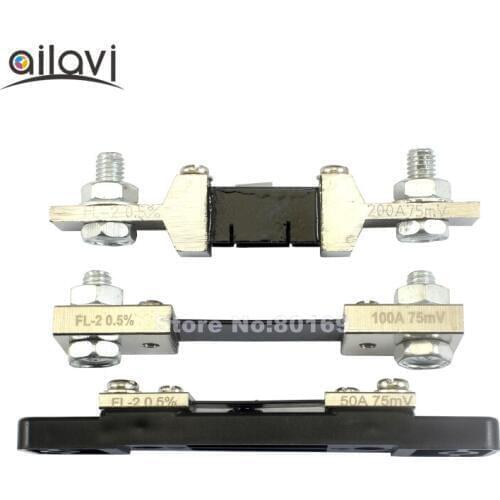 FL-2 Shunts 50A100A 200A 300AFor DC Current Meter Ammeter 75mV Shunt Resistor