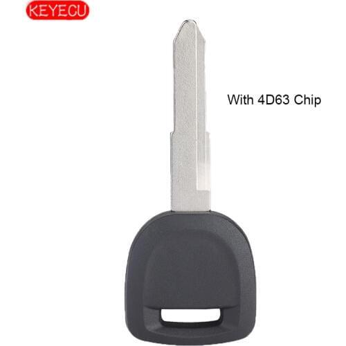 KEYECU Transponder Key Blank for Mazda 3 5 6 Cx-7 Mx-5 Miata RX-8 With Chip 4D63 80Bit