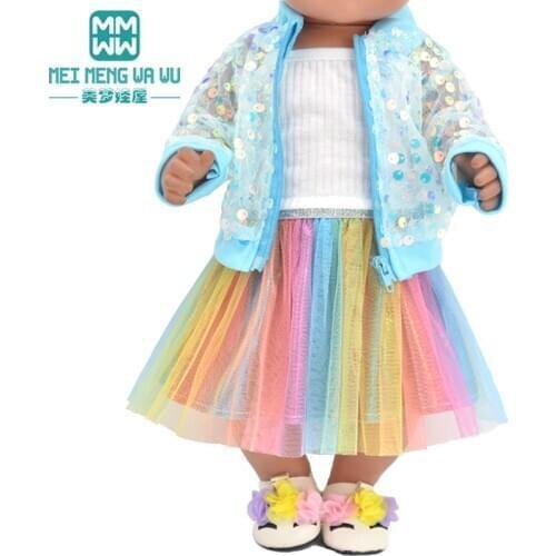 Doll clothes for 17inch baby toy born doll accessories American doll Fashion jackets, camisoles, short skirts