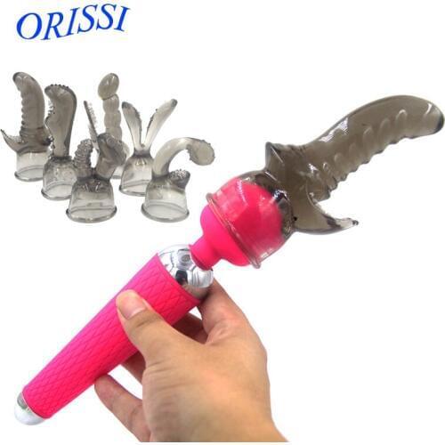 ORISSI Magic Wand Attachment G-Spot Stimulate AV Rod Head Cap Vibrator Accessories Adult Sex Toys for Women Female Masturbator