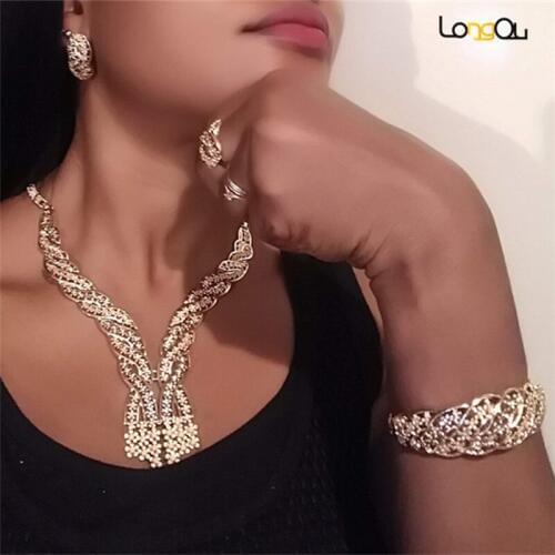Longqu Fashion African Designer Jewelry sets Dubai gold Bridal Jewelry sets Wholesale nigerian Woman Wedding Jewelry set