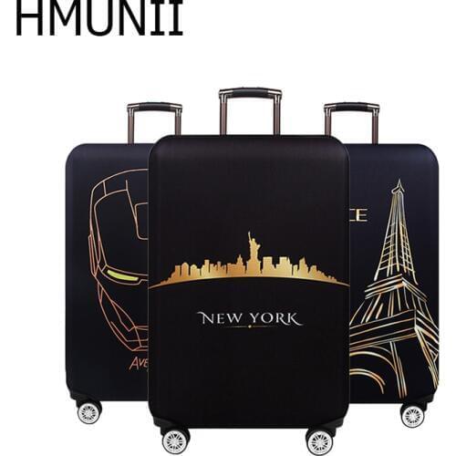 HMUNII Fashion Travel Accessories Luggage Cover Case For a Suitcase Protection Dust Cover Stretch Suitcase Cover Bag S/M/L/XL