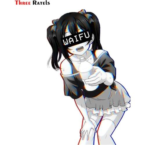 Three Ratels FC515 Nico Waifu Anime Car Sticker Windshield Decal