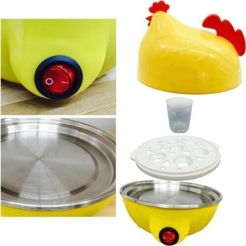 Chick-Shaped 7 Boiled Egg Steamer Pestle Microwave Egg Cooker Cooking Tools Steamed Eggs Noodles Heating Milk Kitchen Gadget