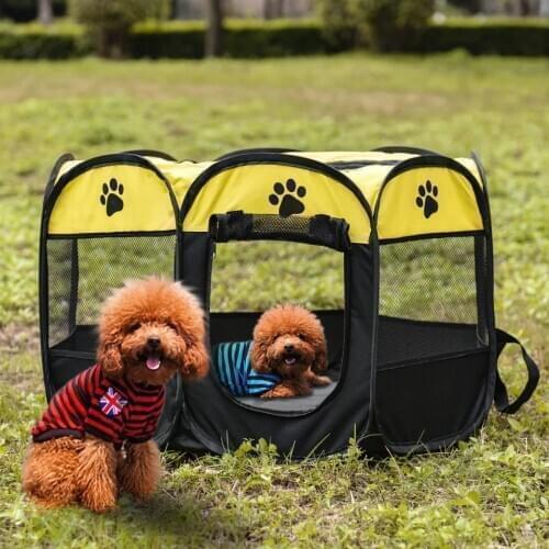 Portable Outdoor Large Dogs Pet House Breathable Dog Tent Foldable Indoor Puppy Cat Pet Cage Octagon Pet Playpen домик для собак