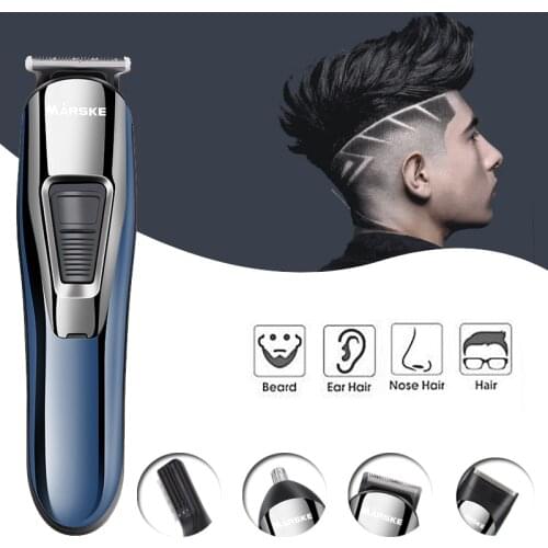 Rechargeable Hair Trimmer for Men 5 in 1 Hair Clipper Beard Trimmer Nose Trimmer Electric Shaver Eyebrow Trimmer Haircut Set