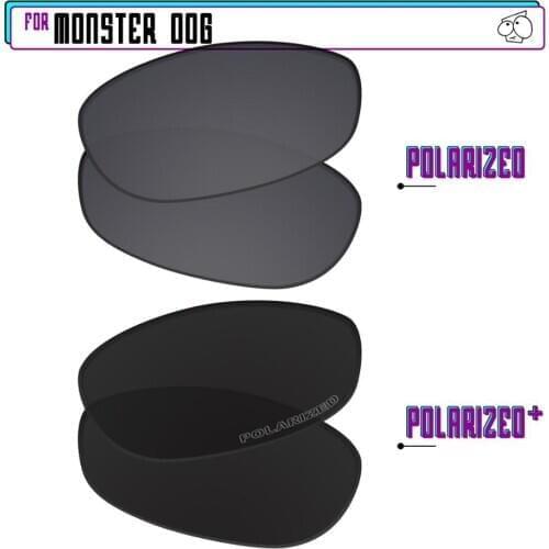 EZReplace Polarized Replacement Lenses for - Oakley Monster Dog Sunglasses - BlackP Plus-BlackIRP