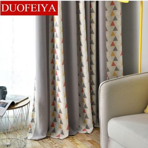 Simple Modern Nordic Stripe Shading Curtains for Living Dining Room Bedroom