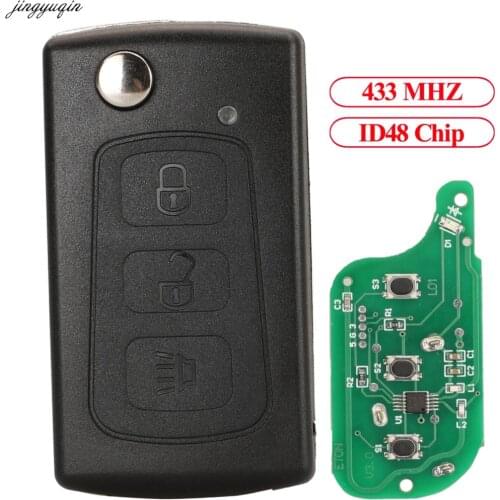 Jingyuqin Flip Remote Control Car Key 434Mhz ID48 For Great Wall Haval Hover H3 H5 3 Buttons Original Fob Gernuine Parts