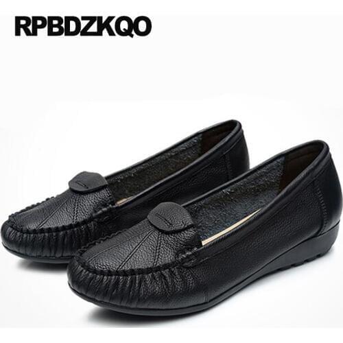 Size 43 34 Cheap Shoes China Moccasins Size 9 2017 Slip On 10 Black Large Flats Elderly Latest Beautiful Drop Shipping Spring
