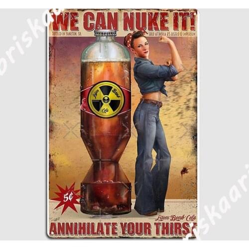 Nuka Cola Girl Advertisement High Quality Poster Metal Plaque Plaques Club Bar Cinema Kitchen Decoration Tin sign Poster