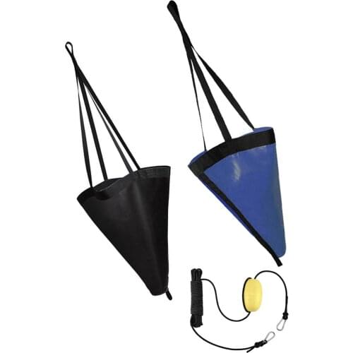 Fishing PVC Drifting Sock Sea Anchor Drogue with Rope Buoy Ball Float Leash Sea Brake System for Marine Canoe Boat Yacht