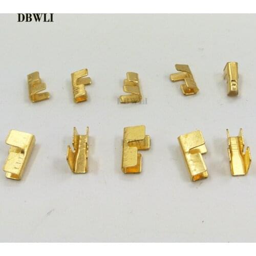 2000pcs 6.3mm 4.8mm Car Wiring Harness Terminal Connectors 452 U-shaped terminal tab cold inserts wire cable lug,0.3-2.5mm2