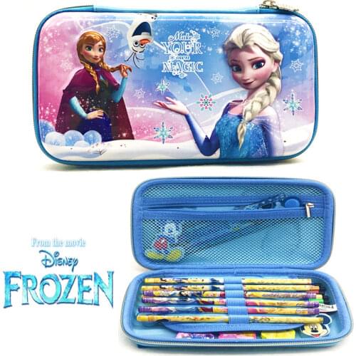 Disney Frozen EVA pencil case cartoon large capacity pencil case 3D stereo pencil case student school supplies gift