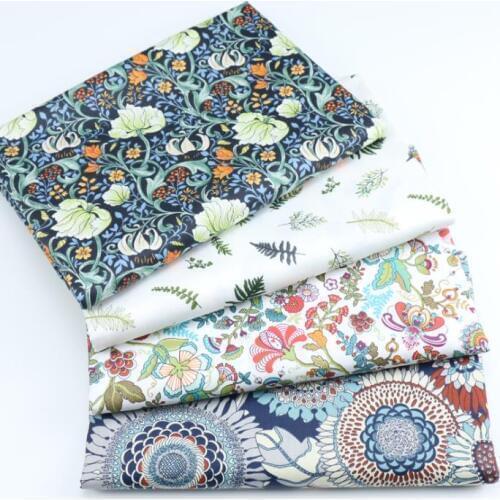 Japanese retro flower 100% Twill Cotton Fabric Diy Patchwork Quilt Baby Dress Cloth Bedding Blanket Sheet Pillow Decor Tissus
