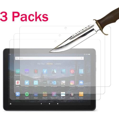 3PCS Tempered Glass Screen Protector For Kindle Fire HD 10 2021 & HD 10 plus 2021 Kids edition 2021 10 Inch protective film